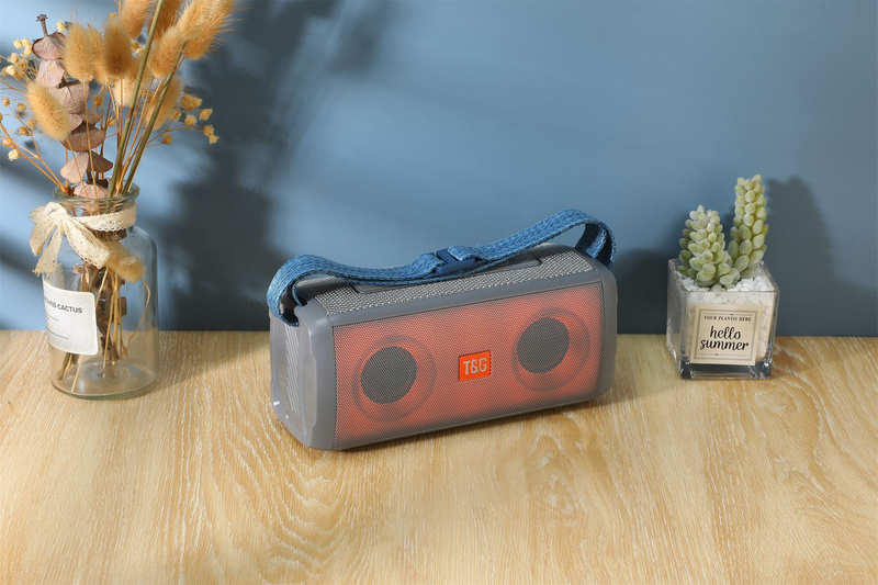 Nuevo Altavoz Bluetooth TG345 para exteriores, luz LED colorida, Radio, tarjeta de inserción, caja, transmisión, Subwoofer_voghion.com
