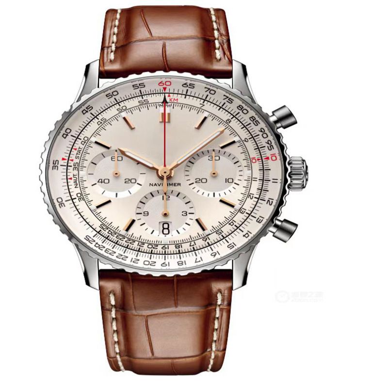 2023 Men's Six Needle High Quality Timing Quartz Steel Band Centennial Watch_voghion.com