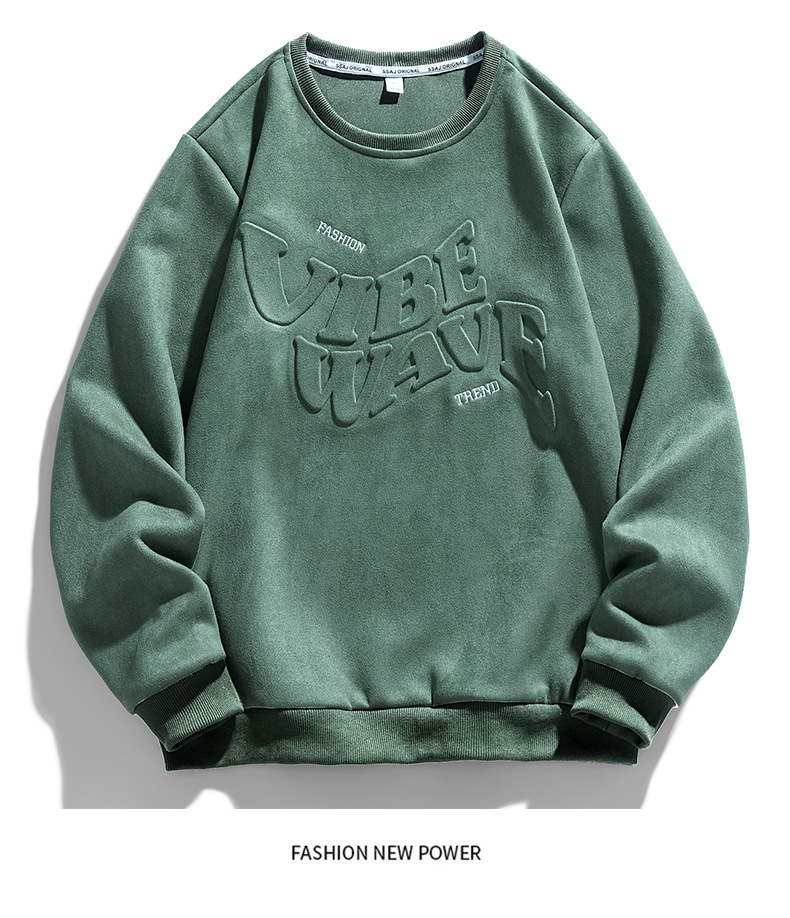 Männer Kleidung Mode Hoodie männer Crewneck Kleidung Bottom Shirt Lose Langarm T-shirt Männer Frühling Und Herbst_voghion.com