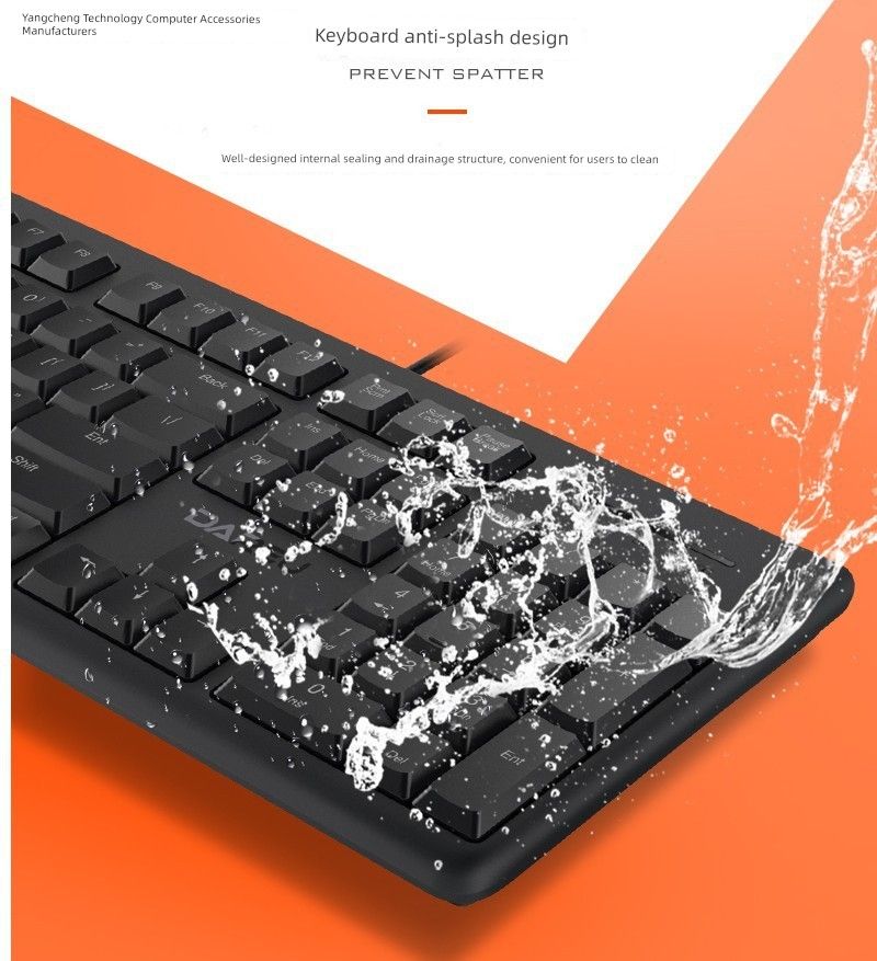 Ensemble clavier et souris filaires ergonomiques Dearyou Lk185t pour la maison, le bureau, l'ordinateur portable, le bureau, neutre_voghion.com
