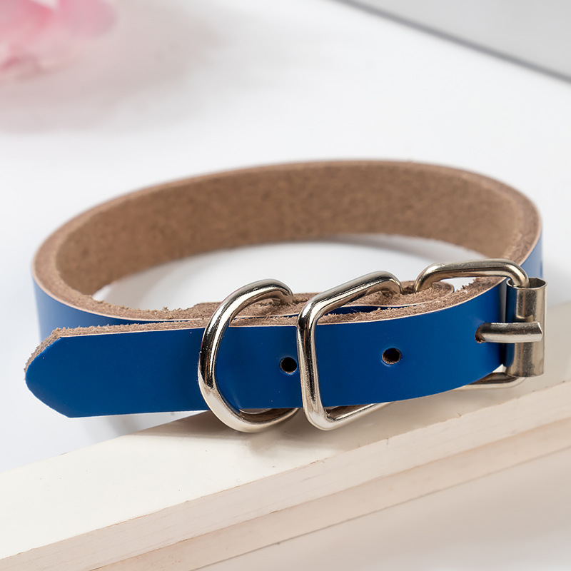 Pet Supplies Pure Cowhide Collar Dog Chain_voghion.com