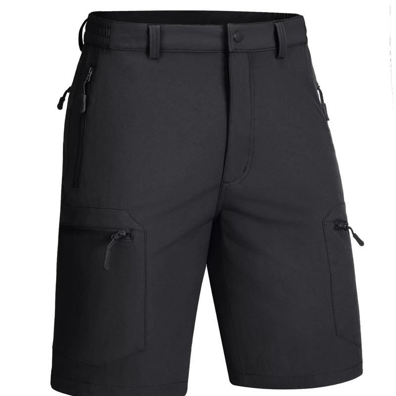 Prodotti Premium 2024 Nuovi pantaloncini larghi multitasche con cerniera da uomo, tinta unita_voghion.com