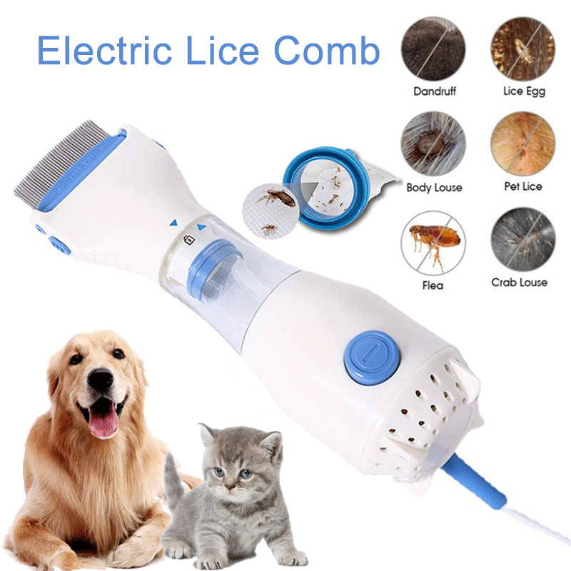 Electric Anti Lice Comb Pet Puppy Dog Cat Head Flea Removal Killer Brush Small Power Comb For Pet Dog Cat Accessories_voghion.com