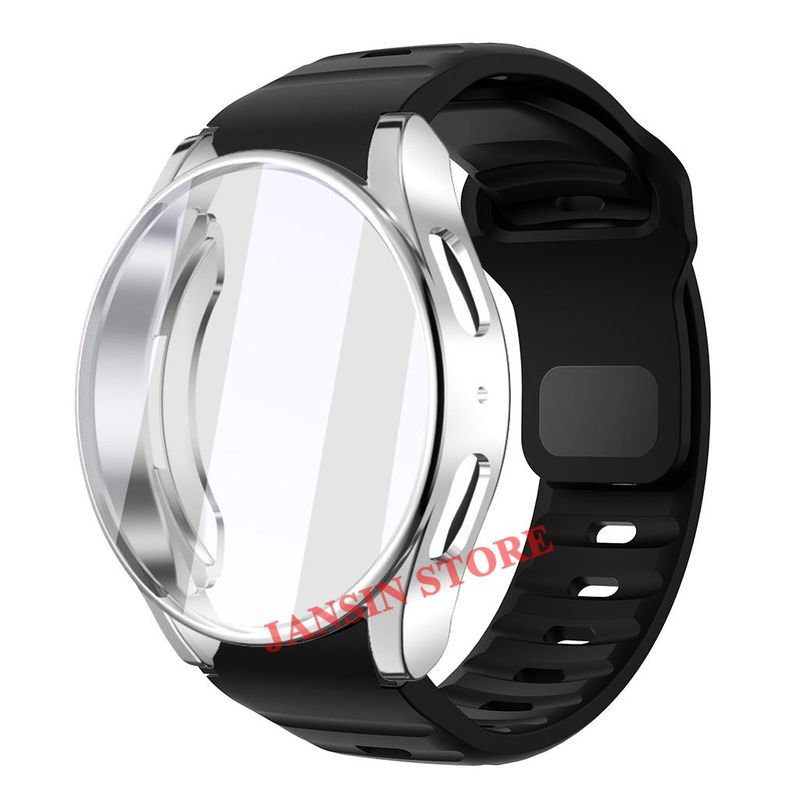 Για Samsung Galaxy Watch 7 6 5 4 40 χιλιοστά 44 χιλιοστά μαλακή θήκη tpu + λουράκι σιλικόνης πλήρους κάλυψης προστατευτικό οθόνης αθλητικό βραχιόλι λουράκι κορέα_voghion.com