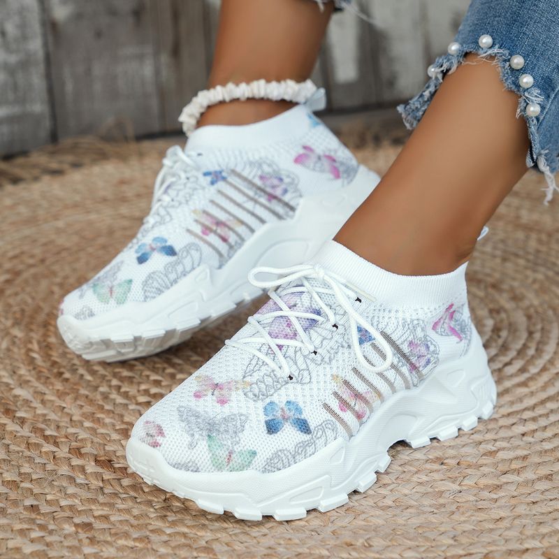 Scarpe singole da donna casual 2025 bianche piatte alla moda versatili taglia 43 in rete traspirante_voghion.com