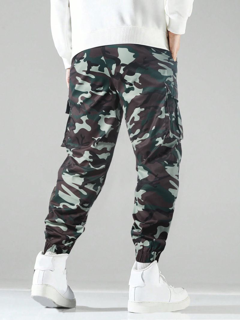 Erkek Kamuflaj Kargo Pantolonu - Askeri Esintili Bol Kesim Taktik Pantolon (Çok Renkli, S-XXL Bedenler)_voghion.com