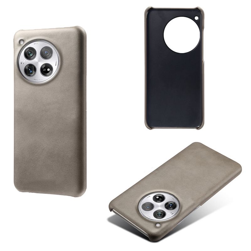 Geschikt voor OnePlus 12 mobiele telefoonhoesje, beschermhoes van kalfsleer, OnePlus 12 leren hoesje met kalfsleersticker._voghion.com