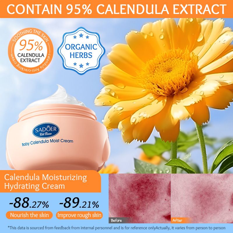 Full English SADOER Children's Calendula Moisturizing Hydrating Nourishing Face Cream_voghion.com