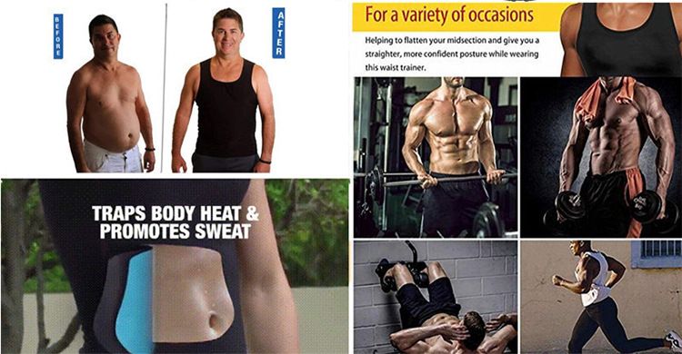 Sporta apģērbs Vīriešu treniņtērps ar rāvējslēdzēja korseti Sporta veste Fitnesa sviedru nomācoša vēdera veidošana Vidukļa forma_voghion.com