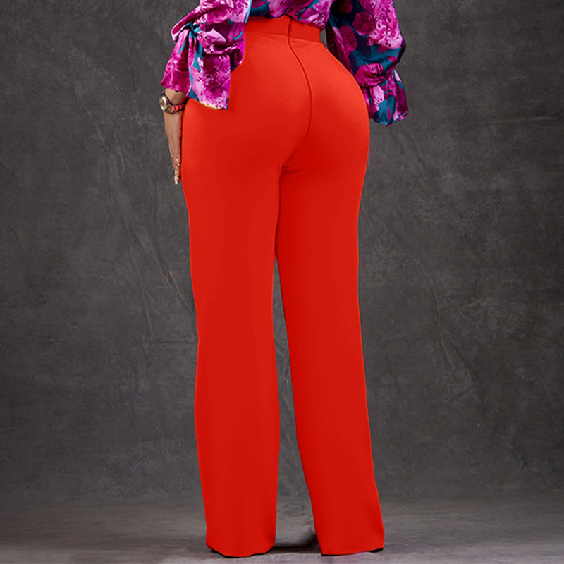 Women's fashion temperament Tongle casual large size wide leg pants_voghion.com