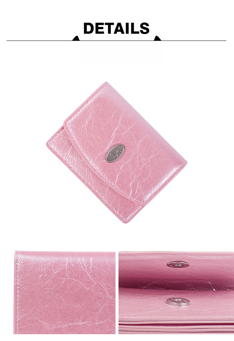 Portefeuille femme Vintage Instagram court femme grande capacité Simple couleur unie multi carte sac portefeuille portefeuille_voghion.com