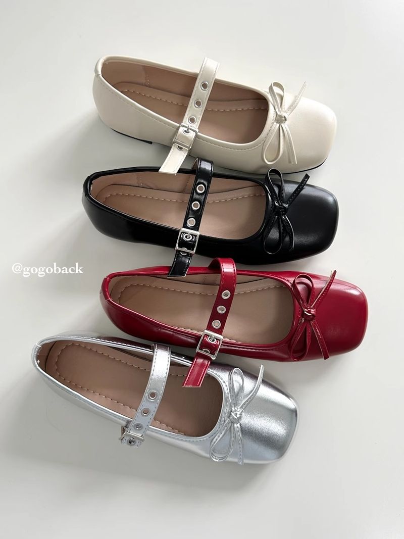 Lancui Niche Four-Color Versatile Ballet Style Soft Sole Comfortable Mary Jane Shallow Mouth Women's Leather Shoes_voghion.com