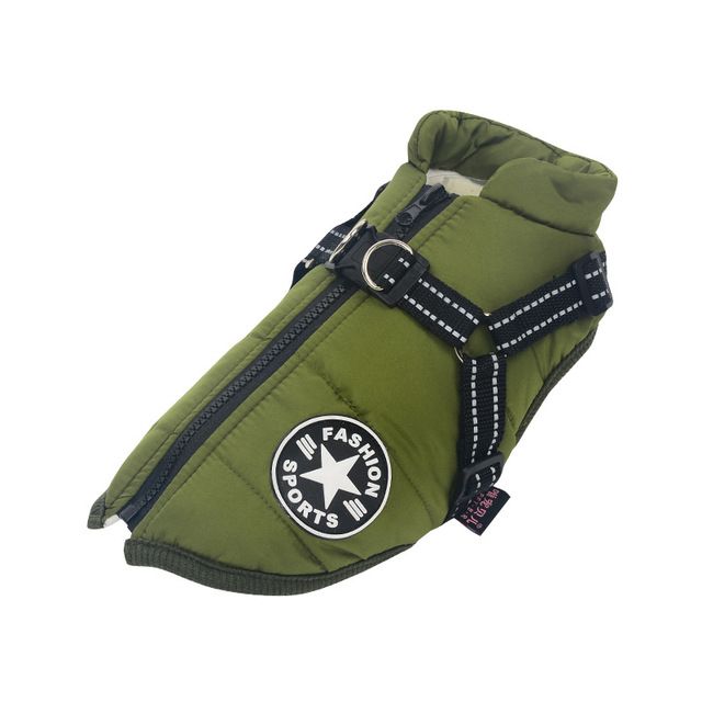 Winter Warm With Belts, Waterproof Jacket Large Dogs For Labrador, Chihuahua, French Bulldog, Outdoor Dog Clothing By PawParty Store_voghion.com