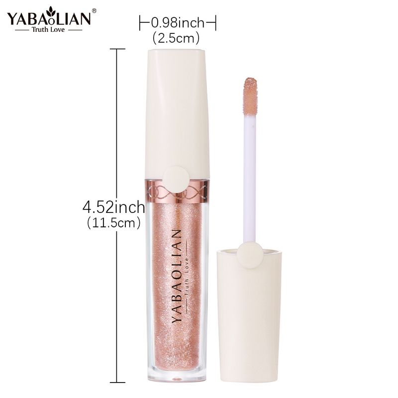 Yabaolian Pearlescent Color Waterproof Oil Shining Lip Glaze_voghion.com