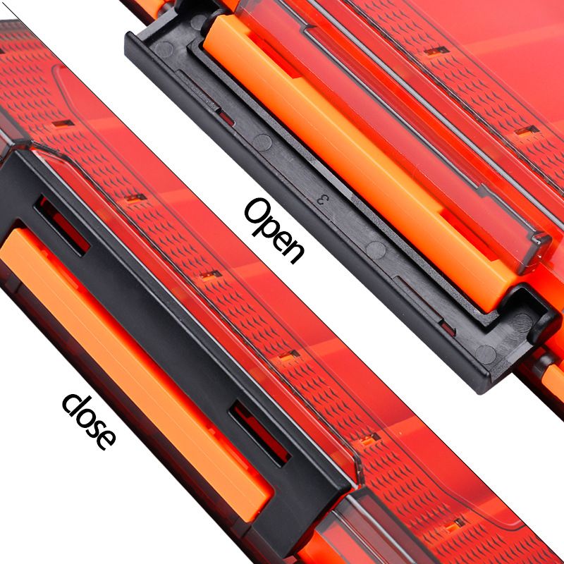 Señuelo de doble capa de madera para camarones y pececillos, lápiz de plástico para almacenamiento de cebos, juego de doble cara, caja de equipo de pesca de PP_voghion.com