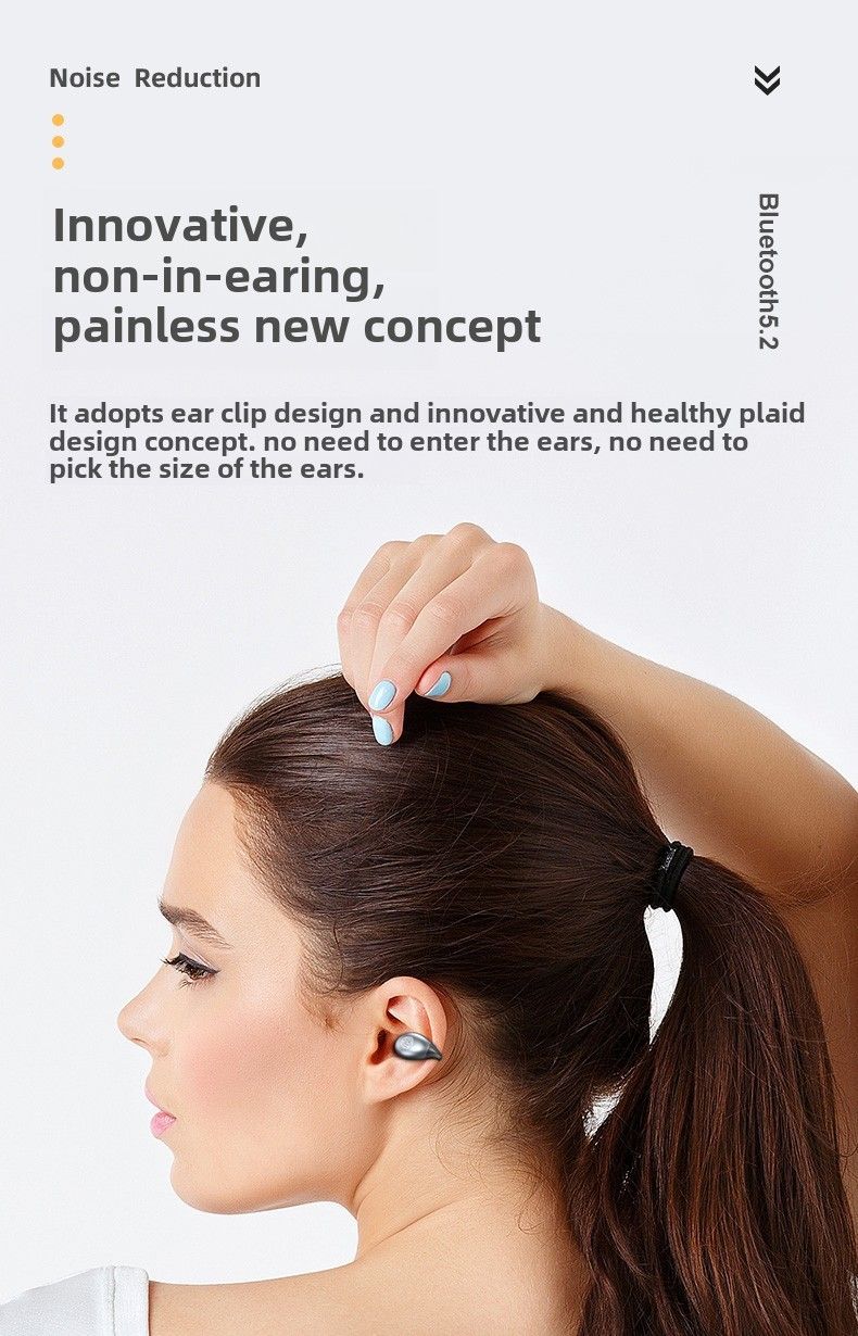 Auricolare Bluetooth con clip auricolare con funzione di ricarica, la carica residua del display, è possibile chiamare l'assistente iPhone Siri_voghion.com