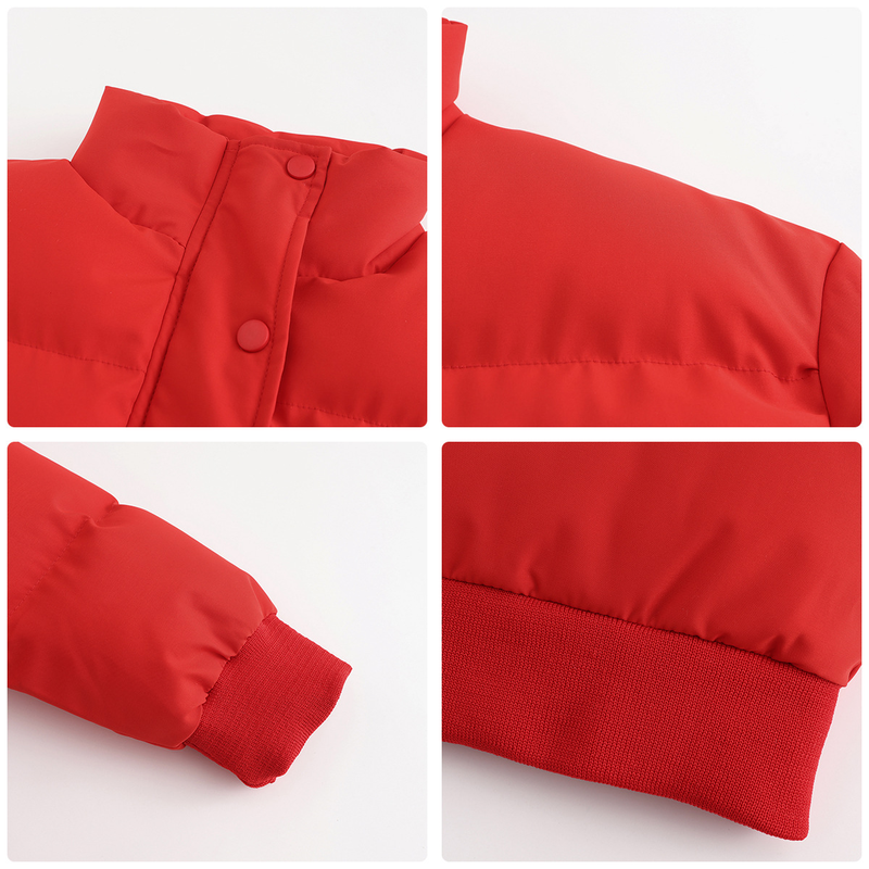 Women's short cotton-padded jacket women's long-sleeved high-necked warm coat_voghion.com