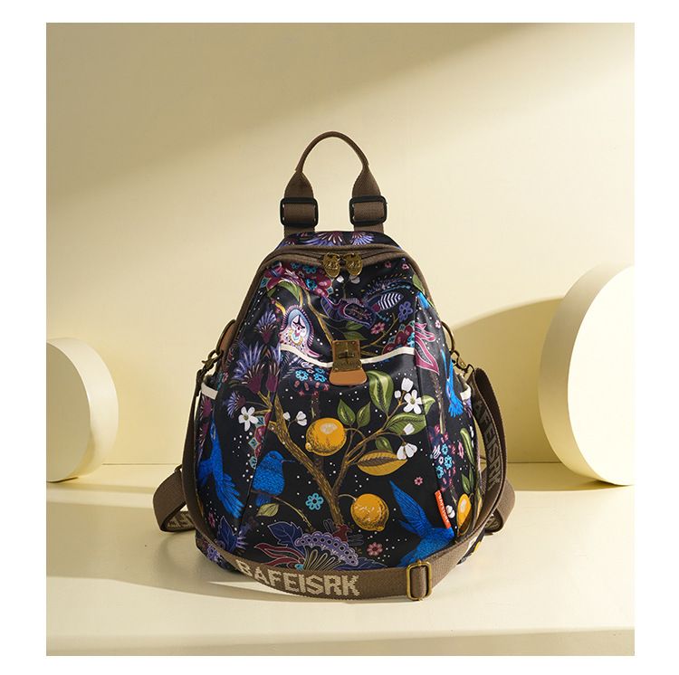 China-Chic style optional pattern printed casual travel lightweight backpack women's fashion large capacity handbag_voghion.com