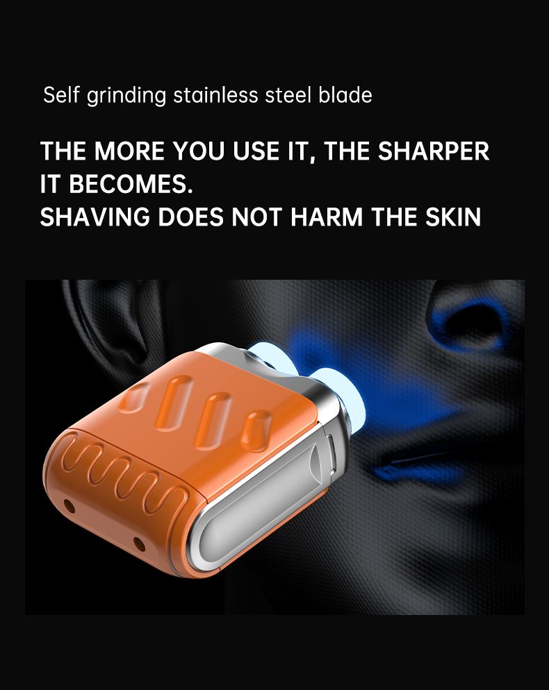 Dual Head Travel Shaver - Waterproof USB Rechargeable Beard Trimmer Portable Men's Grooming Kit With Case Compact Design_voghion.com