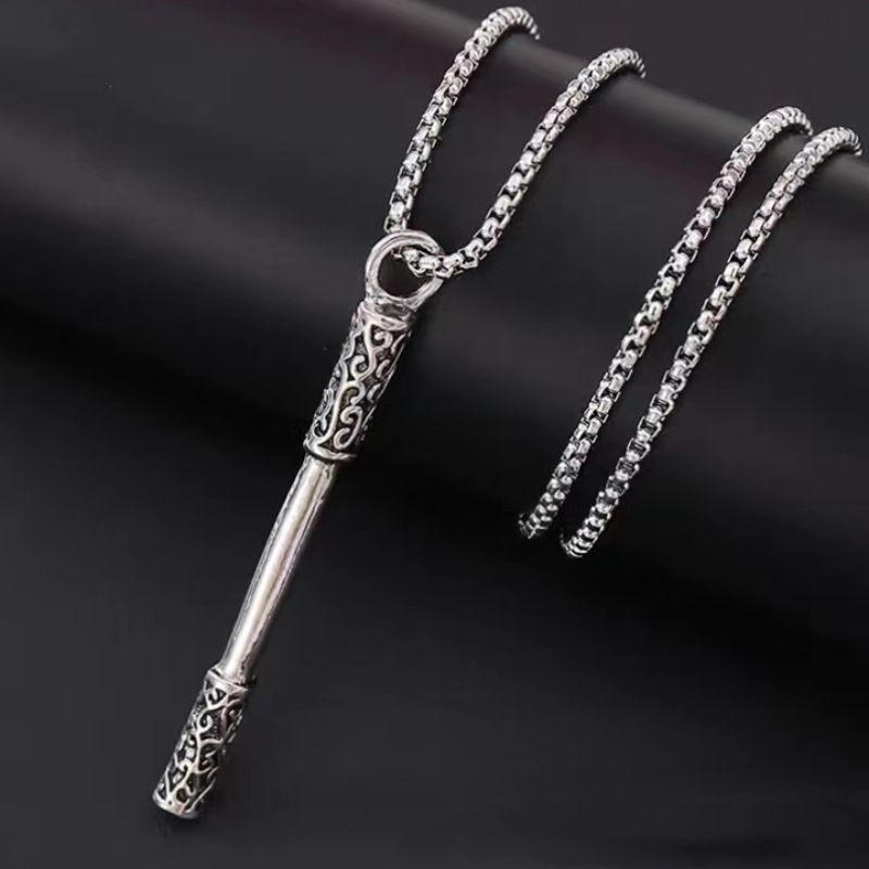 Collana con cerchio dorato Ruyi, ciondolo per coppia coreana, personalizzato, versatile, alla moda, per uomo, catena per clavicola, accessori_voghion.com