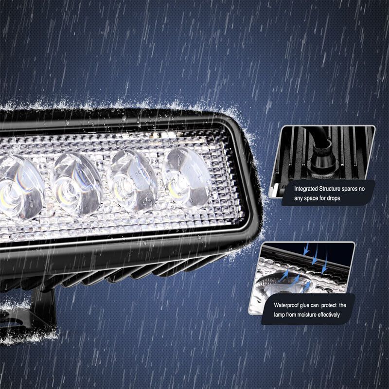 2PCS 18w 6 LED Car Work Light DRL Spotlight High Bright Waterproof Auto Offroad SUV Truck Headlights Driving Lamp 12V_voghion.com