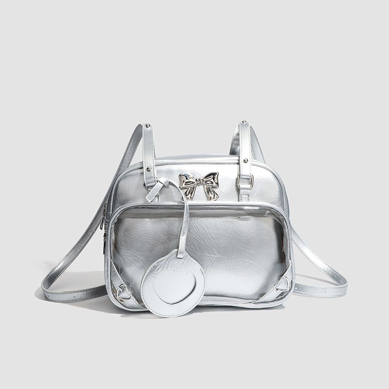 Zaino trasparente con fiocco in stile Y2K Millennium, mini borsa JK per ragazze, da donna_voghion.com
