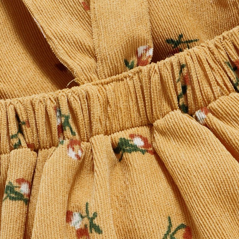Vêtements d'été pour enfants, nourrissons et jeunes enfants, à rayures, manches courtes, lanterne florale, épaule en velours_voghion.com