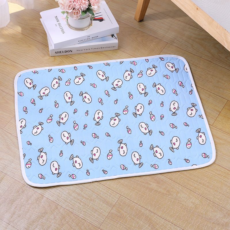 Pet Summer Latex Floor Cat Non-Slip Dog Bed Silk Cooling Pad Ice Mat_voghion.com