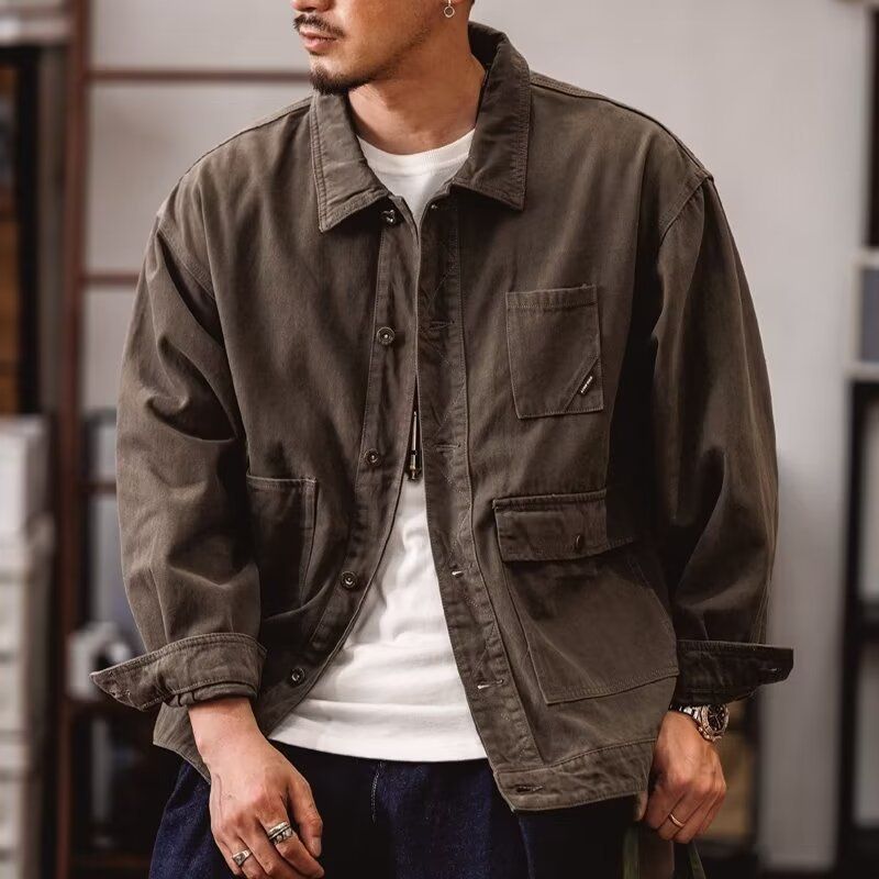 CT Men's Denim 2025 New Spring Autumn Stylish American Washed Workwear Jacket Top_voghion.com