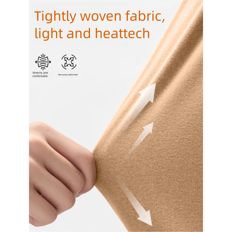 Jeanswest Doppelseitiges Thermo-Basishemd Herbst Winter Antibakterielles Warmes Halbrollkragen Langarm-T-Shirt,_voghion.com
