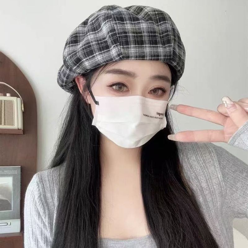 Berretto marrone da donna, primavera e autunno, snellente per il viso, basco reversibile, circonferenza della testa ampia, stile strillone,_voghion.com