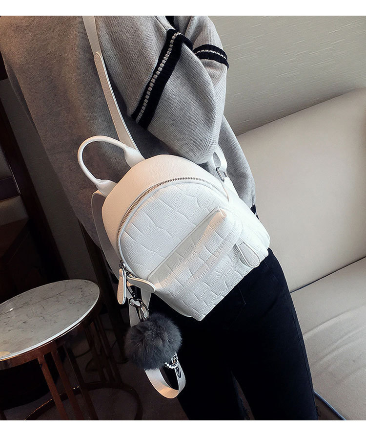 Mini Women PU Leather Cute Small Backpack Female White Back Pack Black Backpacks For Teen Girls Fashion_voghion.com