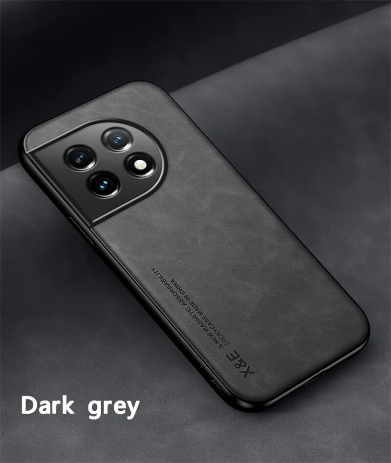 For OnePlus 11 Skinn Støtsikkert silikontelefondeksel for One Plus Ace 2 Pro 7 7T 8 8T 10T Nord magnetisk holder for bil_voghion.com
