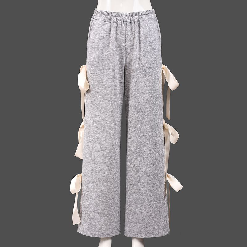 Streetwear-Jogginghose für Damen – Herbst-Jogginghose mit hoher Taille und lockerer Passform, Taschen im Farbblockdesign, dehnbarem elastischem Bund und 3D-Grafikdetail_voghion.com