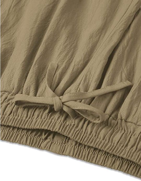 Man's clothing Yoga pants men's solid color casual pants loose cotton hemp drawstring bloomers sweatpants_voghion.com