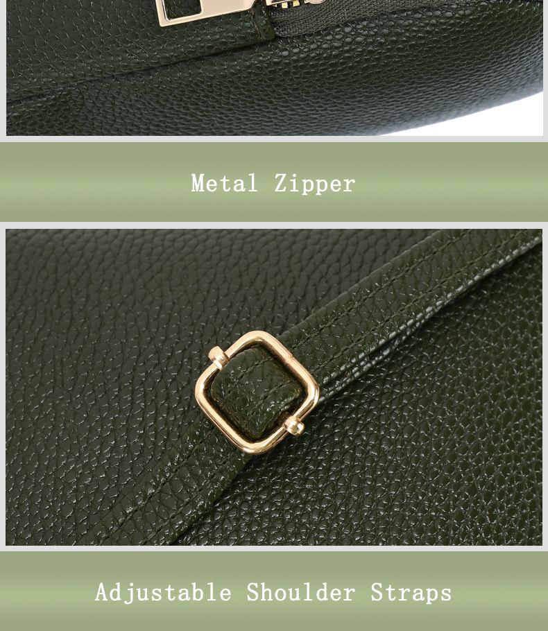 Cell Phone Bag Color Contrast Small Round Bag Light Luxury Texture Lychee Grain Single Shoulder Crossbody Bag Women's Mobile Phone Bag_voghion.com