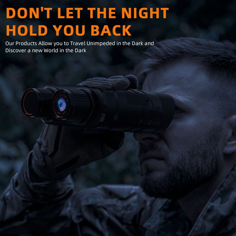 Binóculos Cross-Glass N2 de uso diurno e duplo, com visão noturna HD 1080P e classificação IP66, ideais para ambientes externos._voghion.com