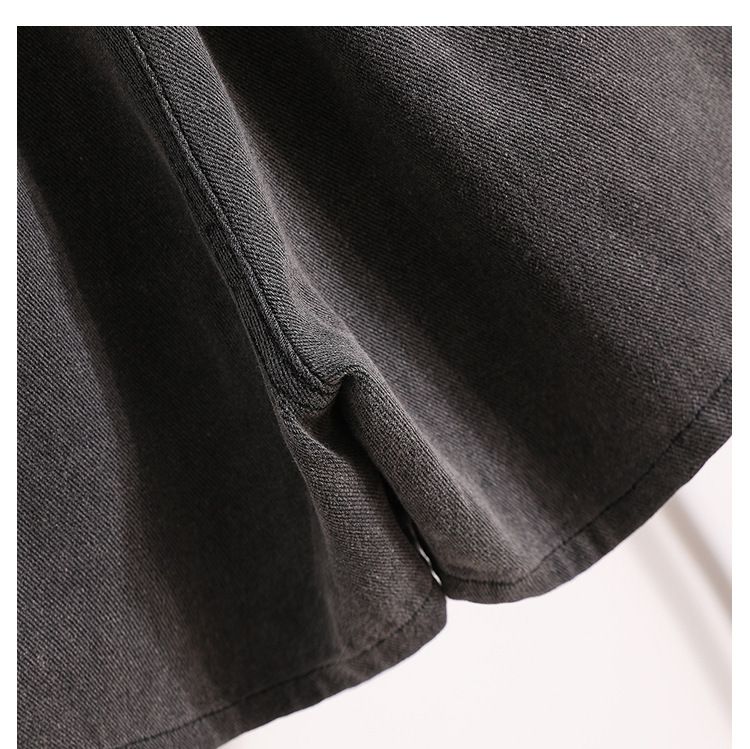 Pantaloncini in denim tencel sottile a linea A, da donna, versatili, larghi, a vita alta, con gamba larga, estate 2025_voghion.com