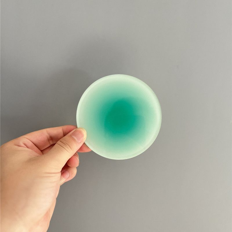 Lot de 6 dessous de verre ronds en acrylique résistants à la chaleur (couleurs acidulées ombrées) - Décoration de table élégante pour le café et la photographie_voghion.com
