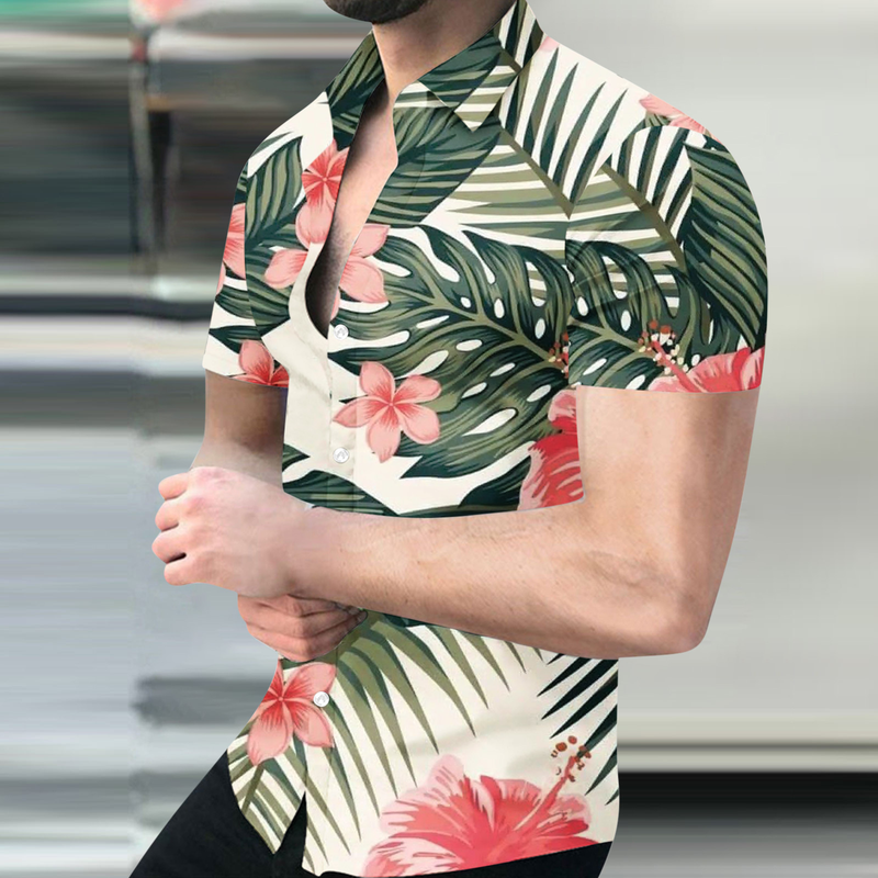 Poletna nova moška majica s kratkimi rokavi s 3D digitalnim tiskom in večjo velikostjo za prosti čas_voghion.com