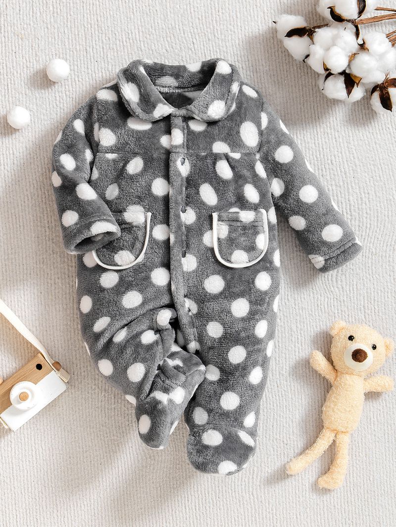 Mother & Kids Soft Fleece Baby Jumpsuit With Adorable Cartoon Prints - Long Sleeve Hooded Romper For Newborn To 12 Months (A-Class Safety Certified)_voghion.com