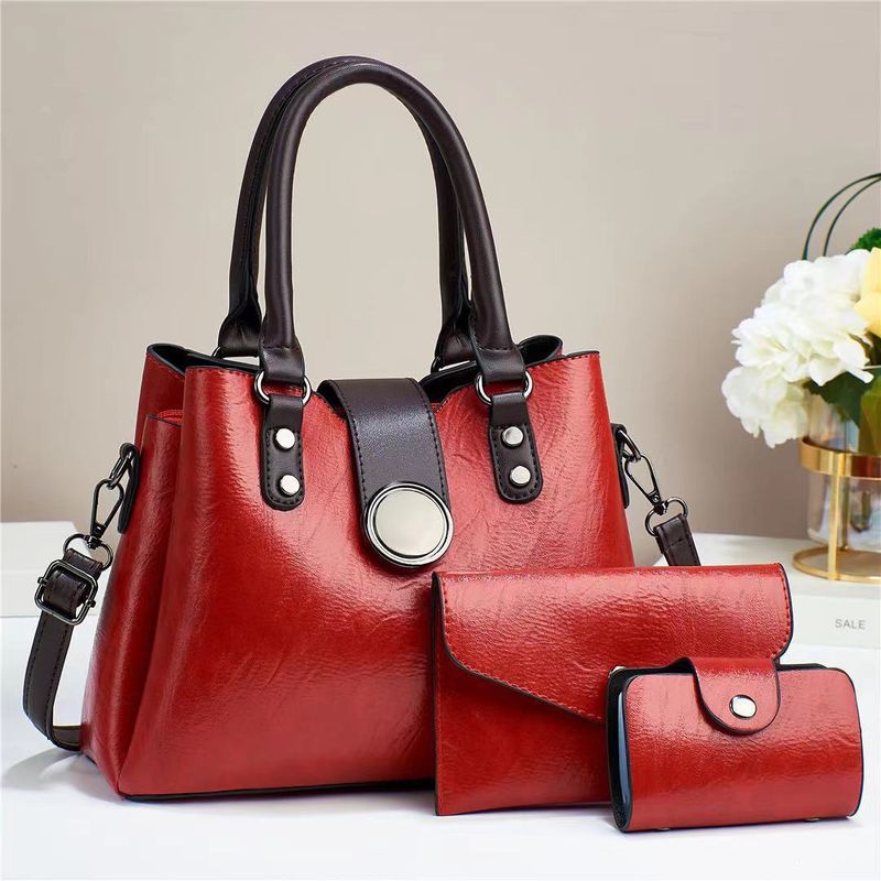 DamentaschenRetro-Handtasche Atmosphärische strukturierte Umhängetasche mit großem Fassungsvermögen_voghion.com
