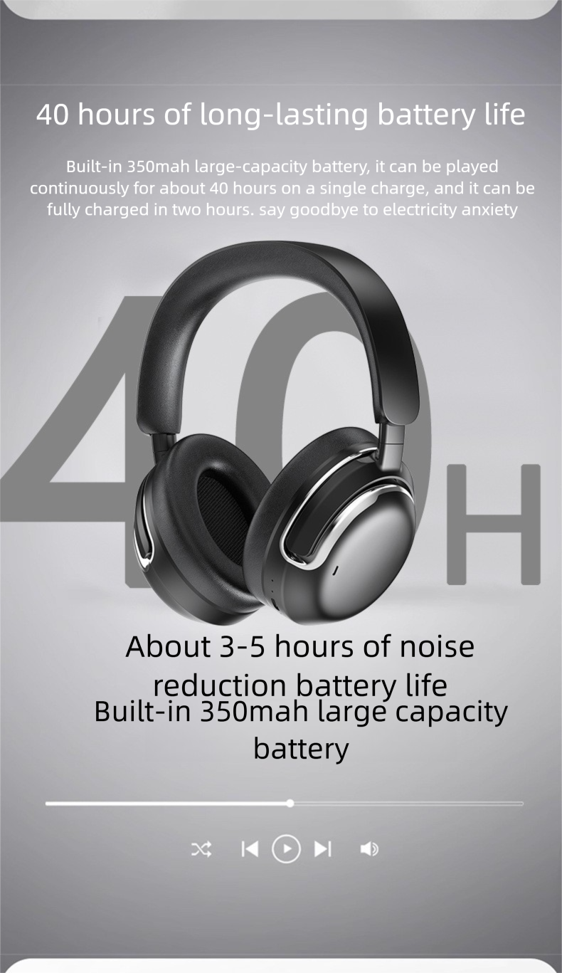 Nuove cuffie Bluetooth M15 con cancellazione attiva del rumore, auricolari sportivi wireless con batteria a lunga durata e telefono cellulare_voghion.com