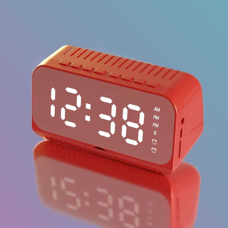 Bezvadu Bluetooth skaļrunis jauns mini mājas spogulis mazs skaļrunis tālvadības pults modinātājs viedais skaļrunis_voghion.com