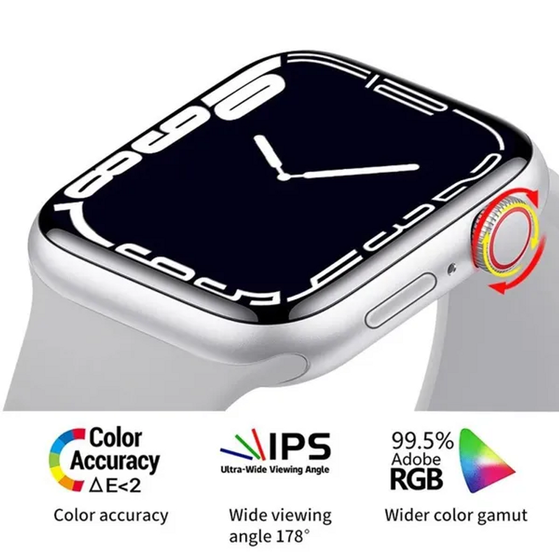 Ny Original I7 Pro Max IWO Smartwatch Telefonsamtal Anpassat ansikte Sport Vattentät Man Dam Smart Watch Series 7 För Apple_voghion.com