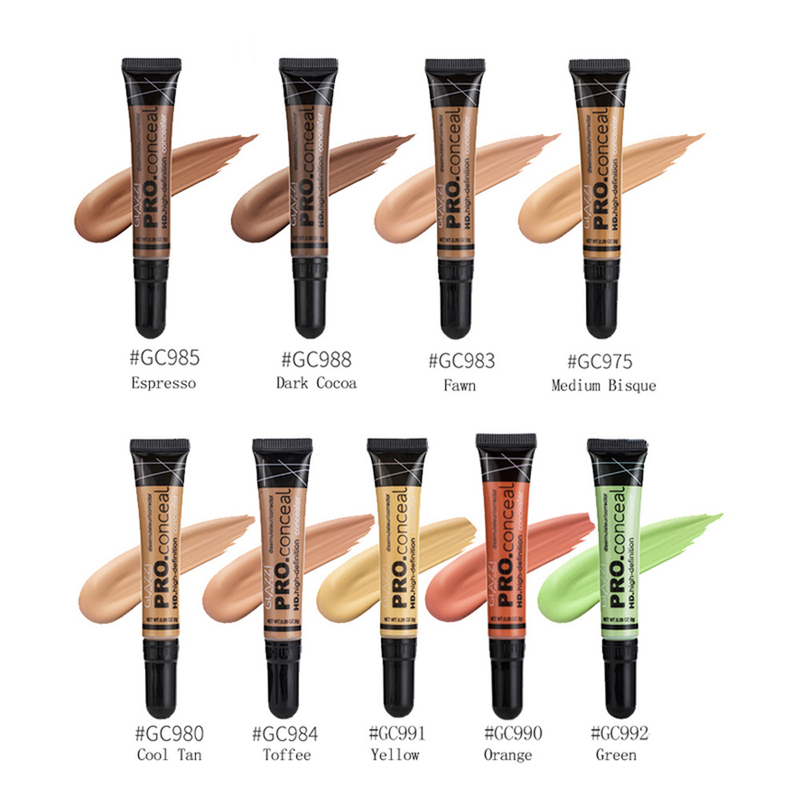 GLAZZI9 color acne black eye circles, durable non sticking powder, concealer, liquid foundation, makeup_voghion.com