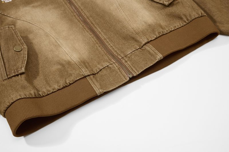 Eon Modish 2025 Autumn New American Street Fashion Embroidered Washed Denim Jacket_voghion.com