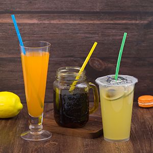 EcoFlex 300-Pack Curved Straws - BPA Free Disposable_voghion.com