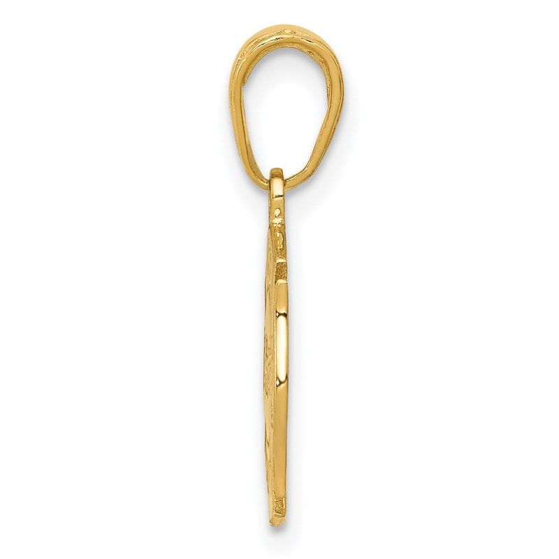 14k FIRE DEPT Shield Pendant_voghion.com