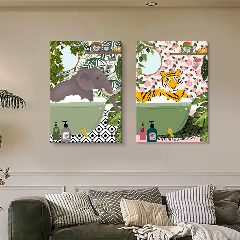 Nordic INS Style Floral Living Decorative Fresh Entrance Canvas Core Niche Cozy Dining Room Hanging Painting_voghion.com